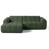 Image de Canapé d'angle 4 places en tissu texturé vert