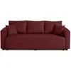 Image de Canapé 3 places convertible avec coffre en tissu rouge