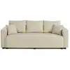 Image de Canapé 3 places convertible avec coffre en tissu beige