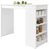 Image de Table de bar avec rangements blanc de 2 à 4 personnes blanc