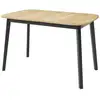 Image de Table à manger extensible effet bois et noir 4 personnes bois / noir