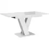 Image de Table à manger extensible blanc 4 à 6 personnes blanc