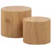 Image de Lot de 2 tables basses chêne naturel 48 et 40 cm bois