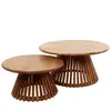 Image de Lot de 2 tables basses gigognes bois massif de manguier bois