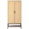 Image de Armoire cannage et effet bois 80 cm bois / noir