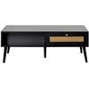 Image de Table basse noir et cannage 1 tiroir et 1 niche noir