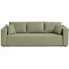 Image de Canapé droit convertible 3 places en tissu vert