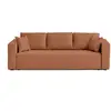 Image de Canapé droit convertible 3 places en tissu terracotta