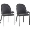 Image de Lot de 4 chaises en tissu gris anthracite gris anthracite