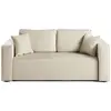 Image de Canapé droit 2 places en tissu beige