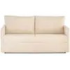 Image de Canapé convertible 3 places en velours côtelé matelas 12 cm beige