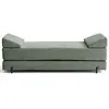 Image de Canapé droit convertible 3 places en tissu velours relief vert