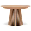 Image de Table à manger ronde extensible effet bois 4 à 8 personnes bois