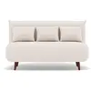 Image de Banquette convertible clic clac 2 places en velours côtelé beige