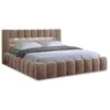Image de Lit coffre avec led 160x200 cm sommier inclus taupe