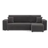 Image de Canapé d'angle réversible convertible 4 places en tissu gris