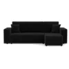 Image de Canapé d'angle réversible convertible 4 places en tissu gris