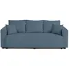 Image de Canapé droit convertible 3 places en tissu bleu ardoise