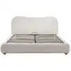 Image de Lit coffre 160x200 cm en tissu bouclette beige
