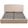 Image de Lit coffre en tissu bouclette 160x200 cm beige