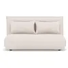 Image de Banquette 2 places convertible clic clac en velours côtelé beige