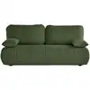 Image de Canapé droit convertible 3 places en tissu texturé vert