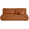 Image de Canapé droit convertible 3 places en tissu texturé terracotta