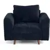 Image de Fauteuil en velours texturé bleu