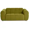 Image de Canapé droit 2 places en tissu texturé vert