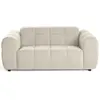 Image de Canapé droit 2 places en tissu texturé beige