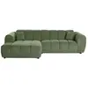 Image de Canapé d'angle 4 places en tissu texturé vert