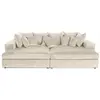 Image de Canapé 4 places avec double méridienne en velours texturé beige