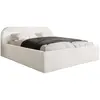 Image de Lit coffre 180x200 cm en tissu bouclette blanc