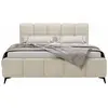 Image de Lit coffre queen size 160x200 cm sommier inclus beige