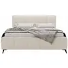 Image de Lit coffre en tissu bouclette 160x200 cm avec sommier beige