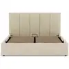 Image de Lit coffre 160x200 cm en velours beige
