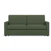Image de Canapé convertible express 2 places velours côtelé matelas 14 cm vert
