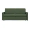 Image de Canapé convertible express 3 places en tissu matelas 18 cm vert