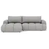 Image de Canapé d'angle gauche 4 places en tissu bouclette gris clair
