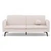 Image de Canapé convertible clic clac 2 places en velours côtelé beige