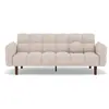 Image de Canapé convertible clic clac 2 places en tissu texturé beige