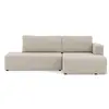 Image de Canapé d'angle droit convertible 4 places en velours côtelé beige