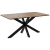 Image de Table à manger industriel 90 cm bois / noir