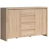 Image de Buffet 2 portes 4 tiroirs stratifiés beige