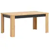 Image de Table à manger extensible 4 à 6 places stratifiés beige noir