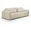 Image de Canapé convertible 3 places coffre bois de pin beige