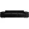 Image de Canapé convertible 3 places tissu noir