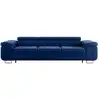 Image de Canapé convertible 3 places tissu bleu