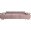 Image de Canapé convertible 3 places tissu rose corail