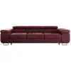 Image de Canapé convertible 3 places tissu bordeaux